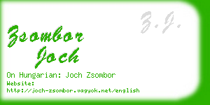 zsombor joch business card